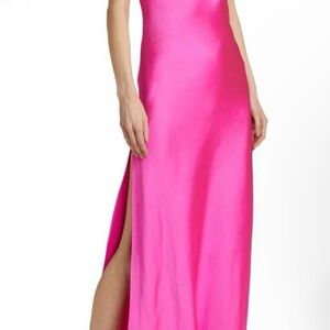 Generation Love Brianna Lace and Satin Halterneck Satin Dress NWT Saks Neimans